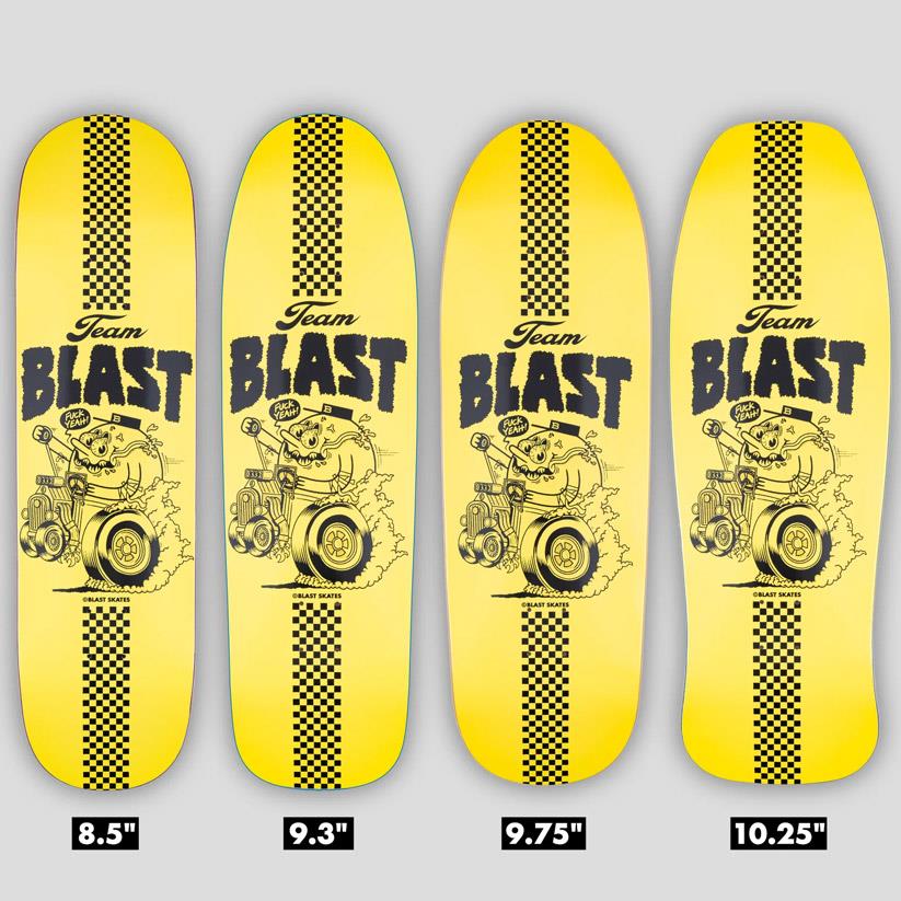 Blast Team Blast Skateboard Deck Custom Shape 9.3"