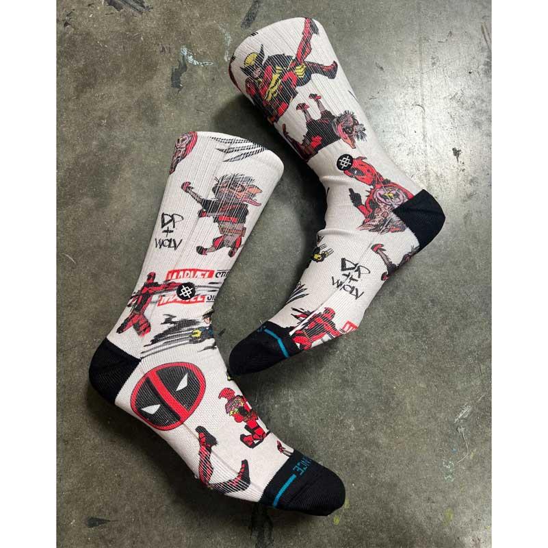 Stance Socks Deadpool Wolverine Crew Canvas Large