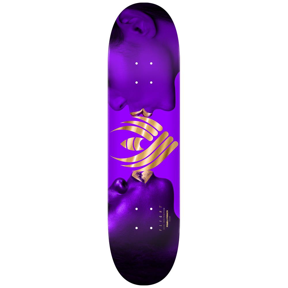 Powell Peralta KISS Flight Deck Purple Gold Foil Skateboard Deck 8.38"