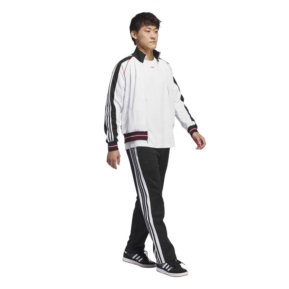 Adidas Skateboarding Tyshawn Track Jacket Crystal White Black Better Scarlet