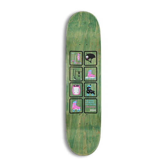 Enjoi Big Box Plastic R7 Skateboard Deck White 8"