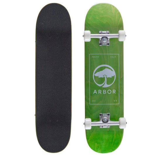 Arbor Street Complete Skateboard Logo Green 8"