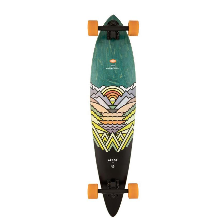 Arbor Artist Fish Performance Factory Complete Skateboard Multi 37"