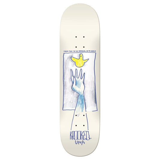 Krooked Skateboard Deck Una Golden White 8.28 "