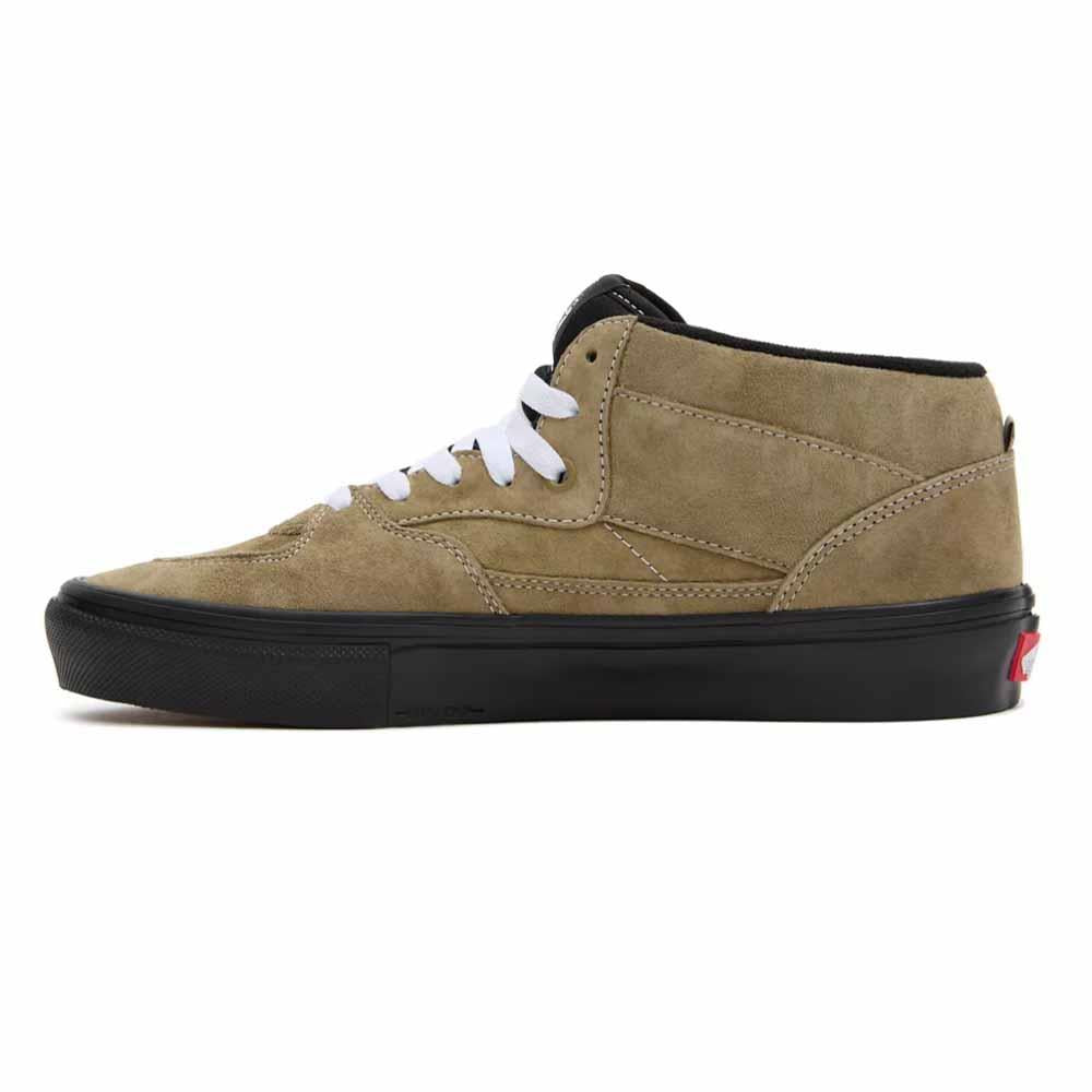 Vans Half Cab Pig Suede Olive Black Vulcanised Skate Shoes