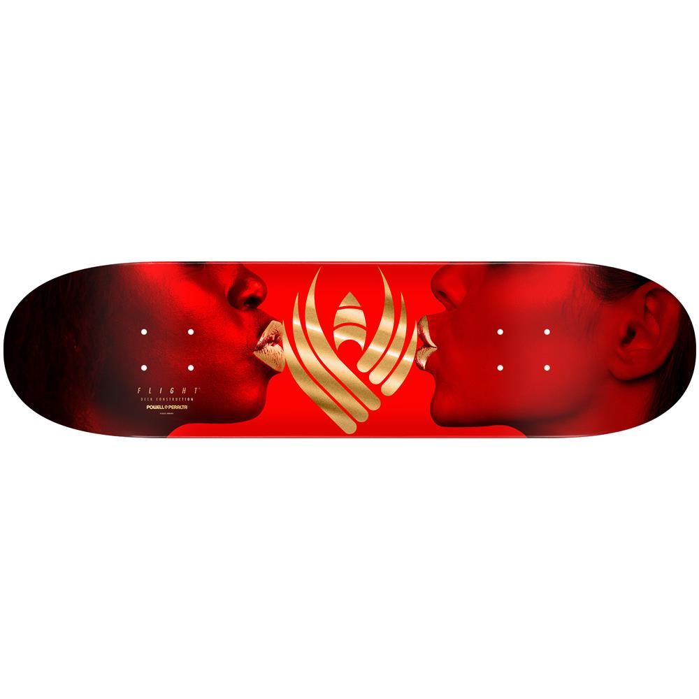 Powell Peralta KISS Flight Skateboard Deck Red Gold Foil 8.0"