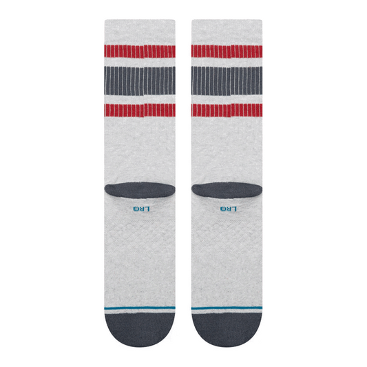 Stance Boyd Pop Stitch Crew Socks Heather Grey Large Uk7-11