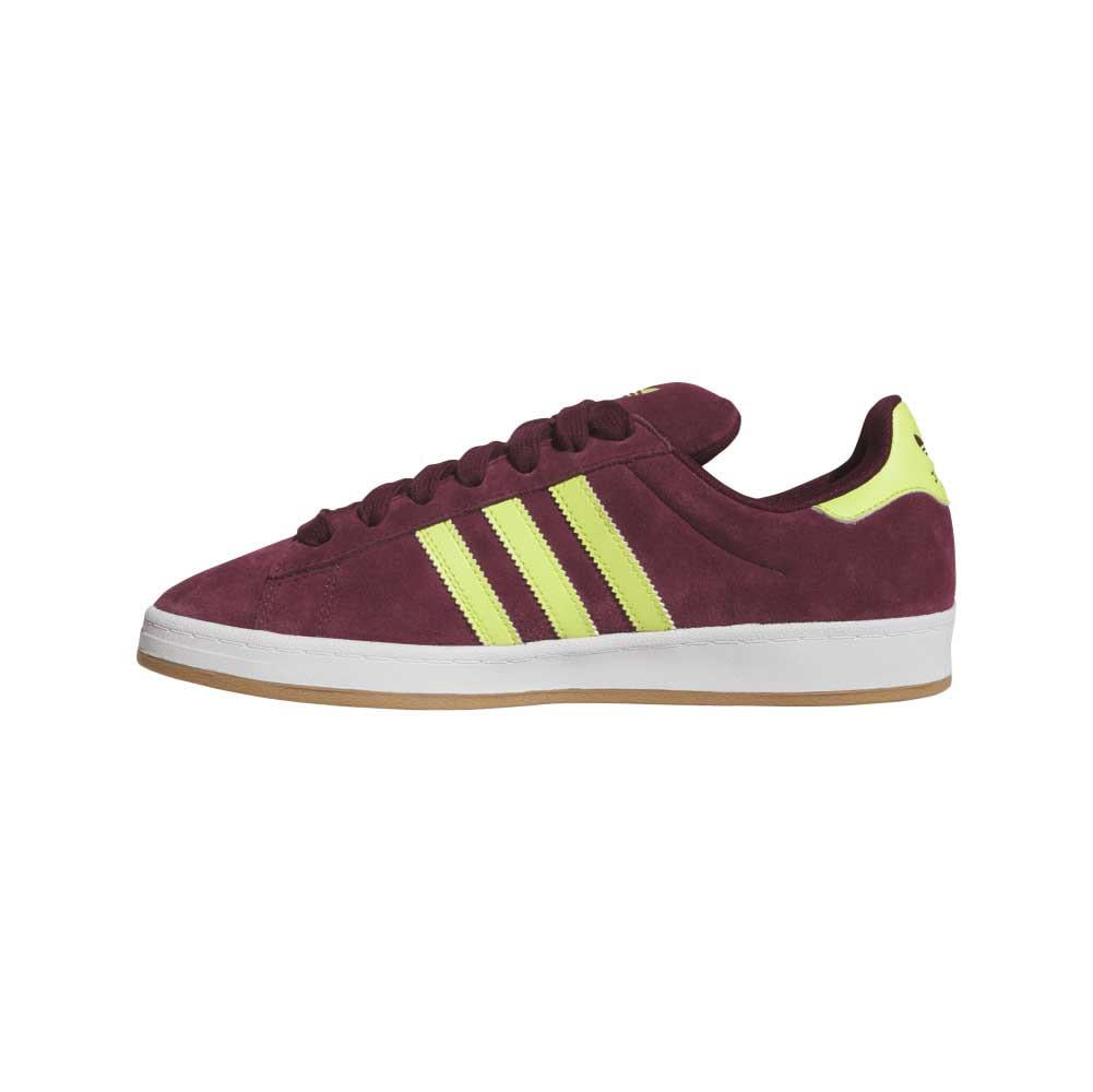 Adidas Skateboarding Campus ADV Maroon Semi Solar Yellow White Skate Shoes