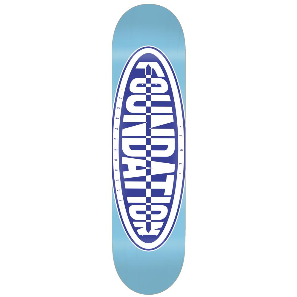 Foundation Oval Blue Skateboard Deck 8"