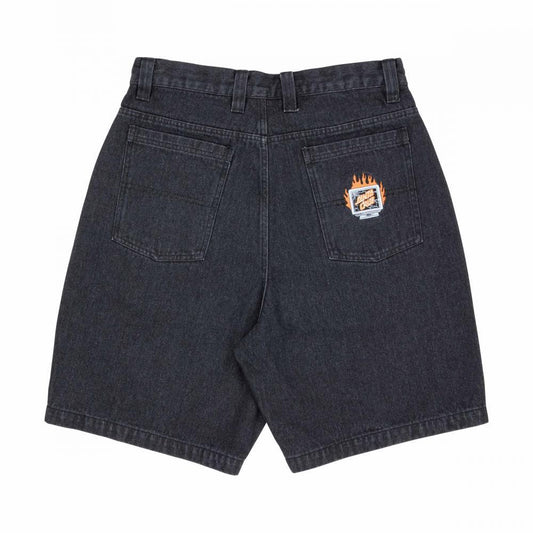 Santa Cruz Self Destruct Embroidered Big Shorts Black