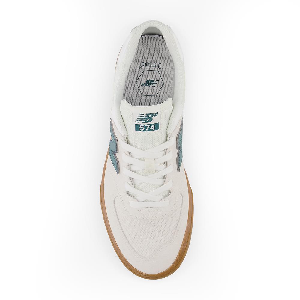 New Balance Numeric 574V Sea Salt Vintage Teal Skate Shoe