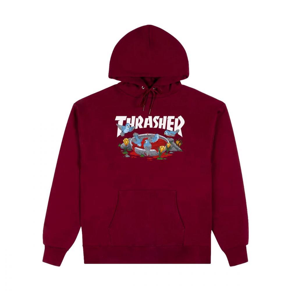 Thrasher Magazine Hooded Sweatshirt Blood Bath Maroon
