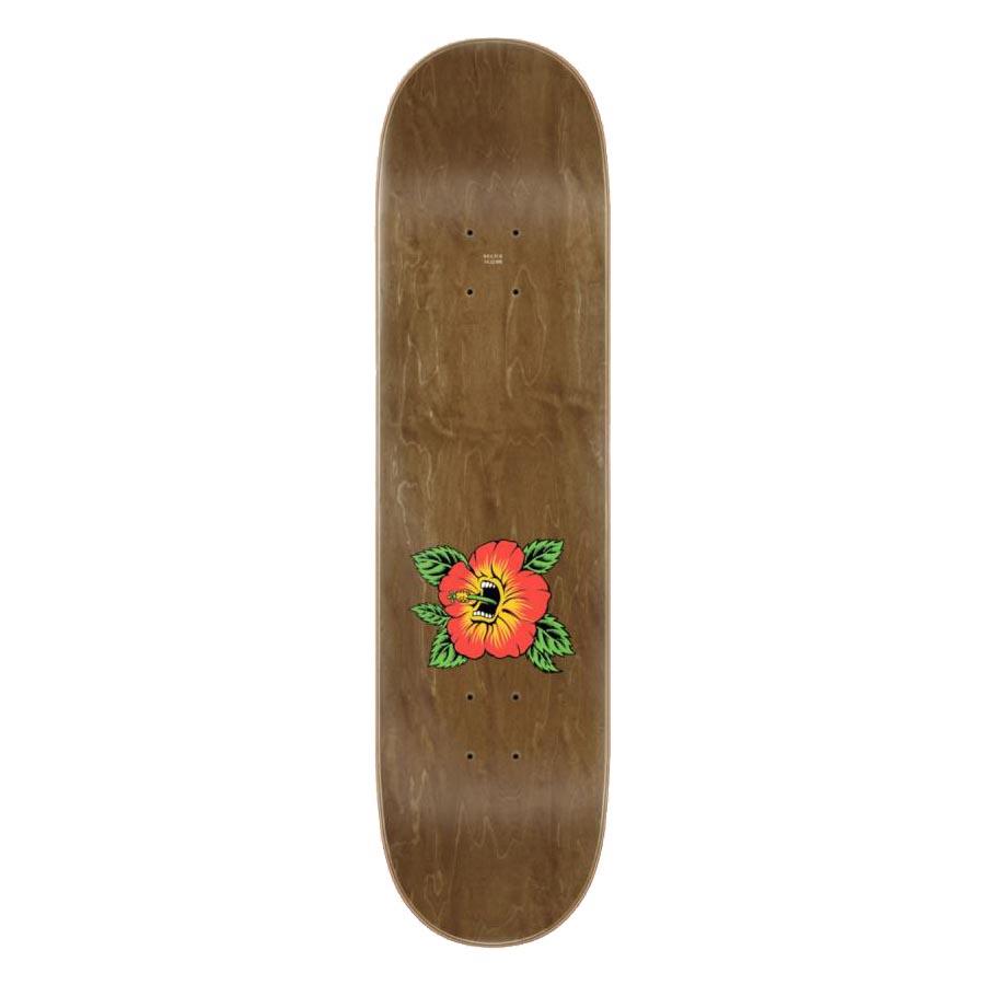 Screaming Hibiscus 7 Ply Birch Skateboard Deck Red Green 8"