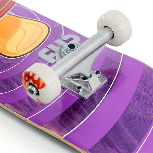 Flip Team Pop Shroom Factory Complete Skateboard Purple 7.75"