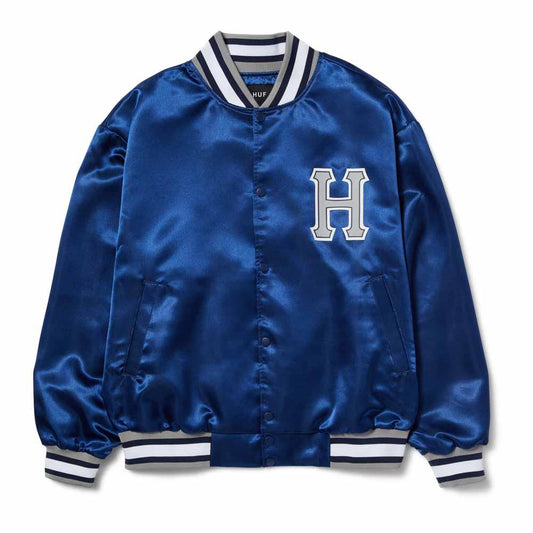 Huf Crackerjack Satin Baseball  Blue Jacket