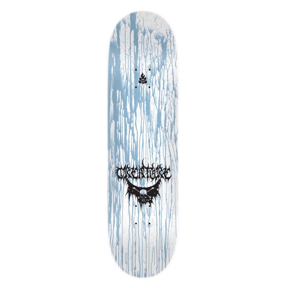 Creature Skateboard Deck Raffin BLKMTL (UV Activated) Black White 8.53"