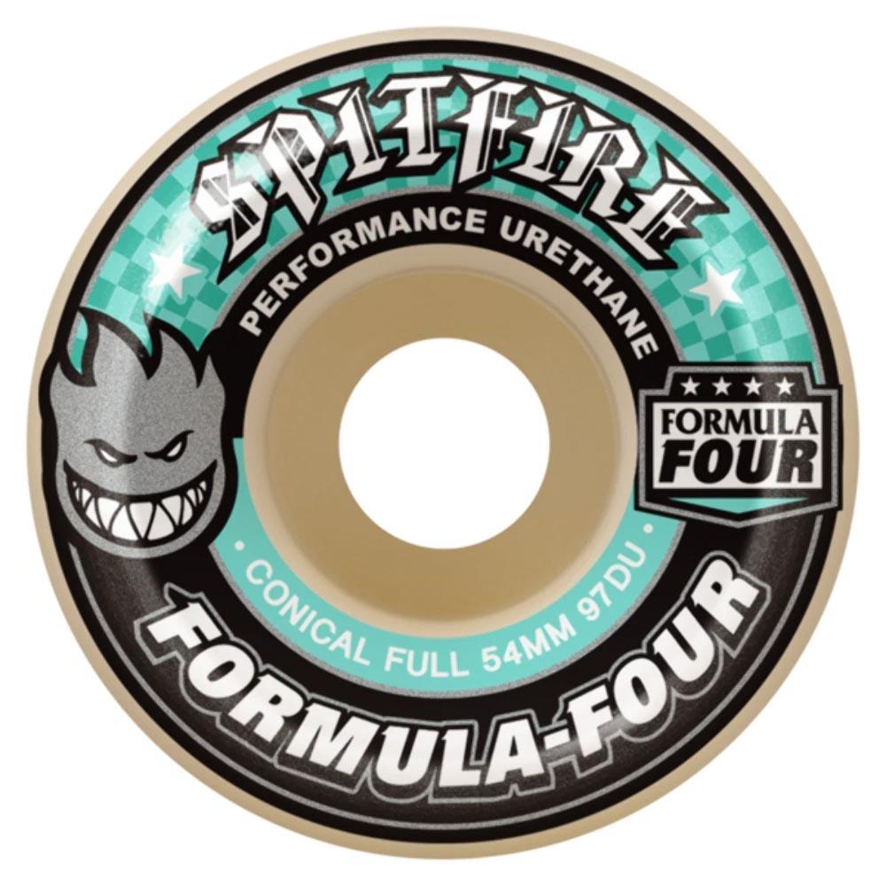Spitfire Formula 4 Skateboard Wheels 97a Conical Full 54mm Natural