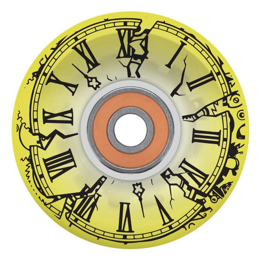 Slime Balls Skateboard Wheels Claus Grabke Light Ups OG 78a Yellow 60mm & Bronson G2 Bearings