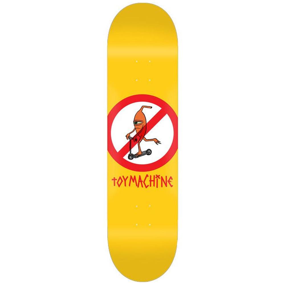 Toy Machine No Scooter Skateboard Deck Yellow 8"