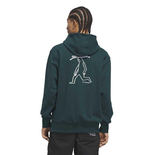Adidas Skateboarding Gonz Head Hooded Sweatshirt Aurora Ivy Black