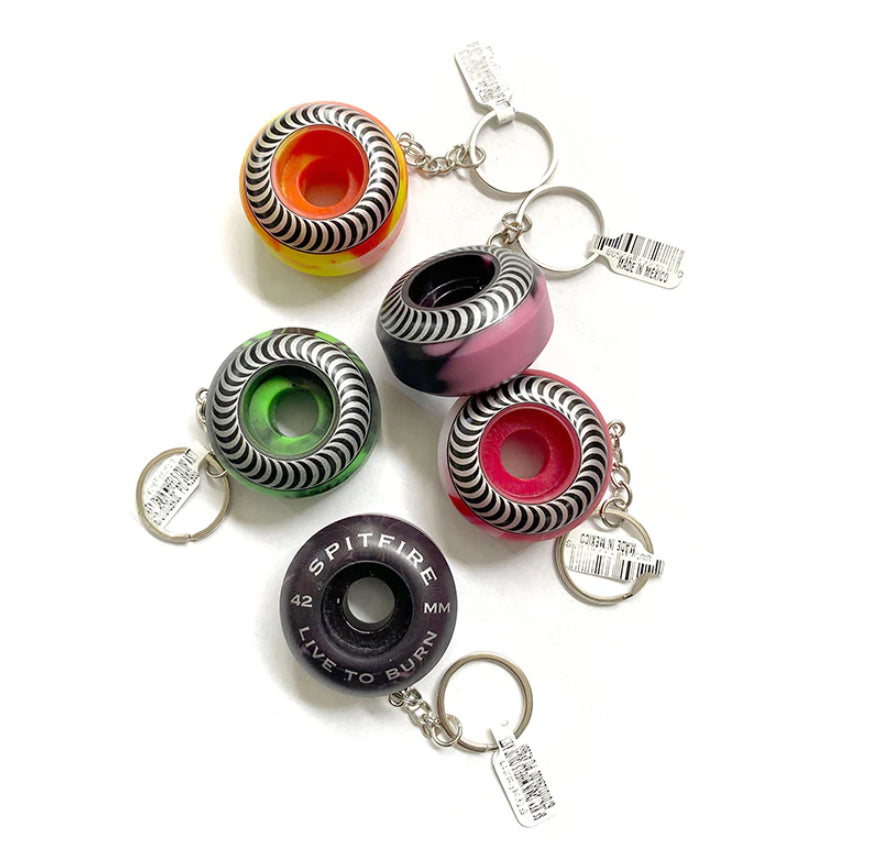 完売品 Spitfire Wheels Key Chain Classic ⑩ Spitfire Classic 42mm Wheel Key Chain Swirl Colour Random Colours
