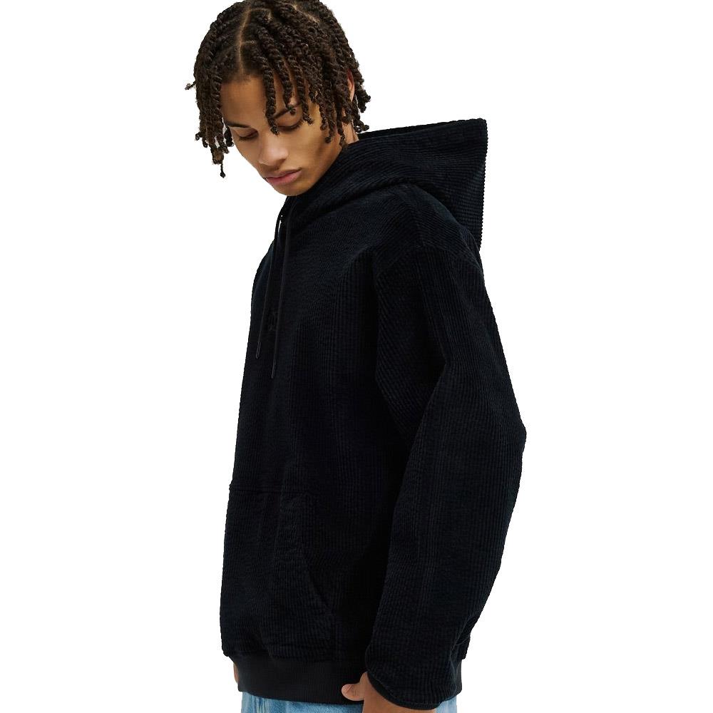 DC Shoe Co Backlash Corduroy Pullover Hooded Sweatshirt Black