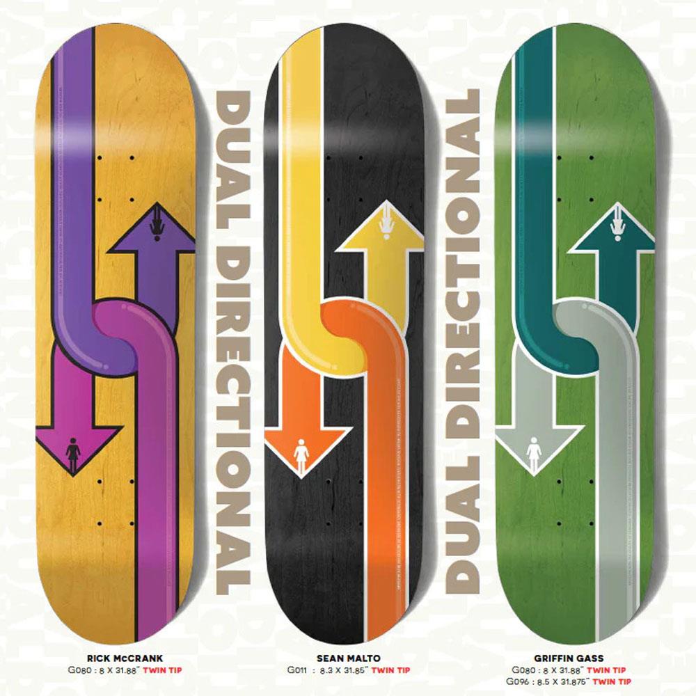 Girl Gass Dual Directional Skateboard Deck G069 8.25"