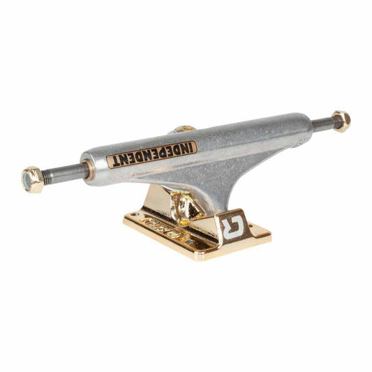 Indy Stage 11 Skateboard Trucks Carlos Riebeiro 139 Mid Silver/Gold 139mm