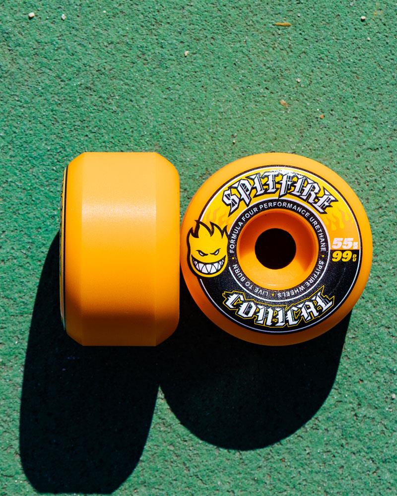 Spitfire Formula 4 Team Conical Colors 55mm Skateboard Wheels Orange 99a