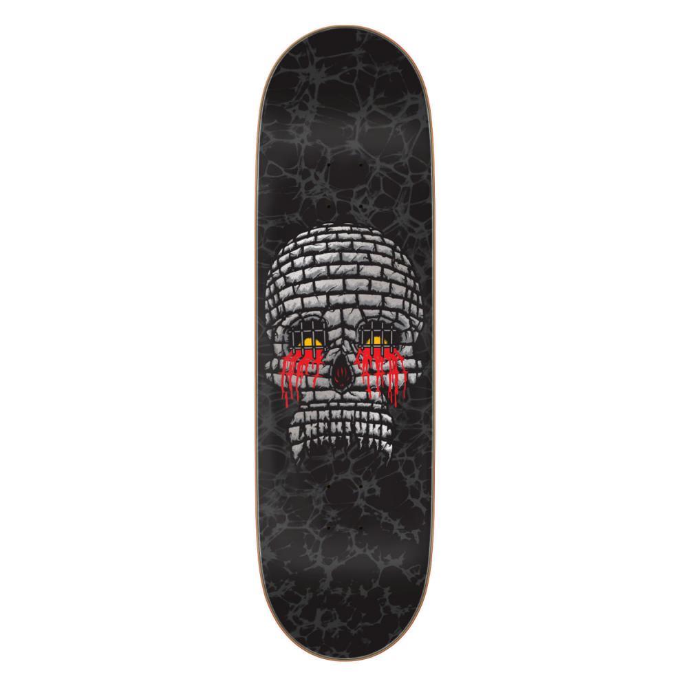 Creature Skateboard Deck Doom Skull 7 Ply Birch Black/Silver 9"