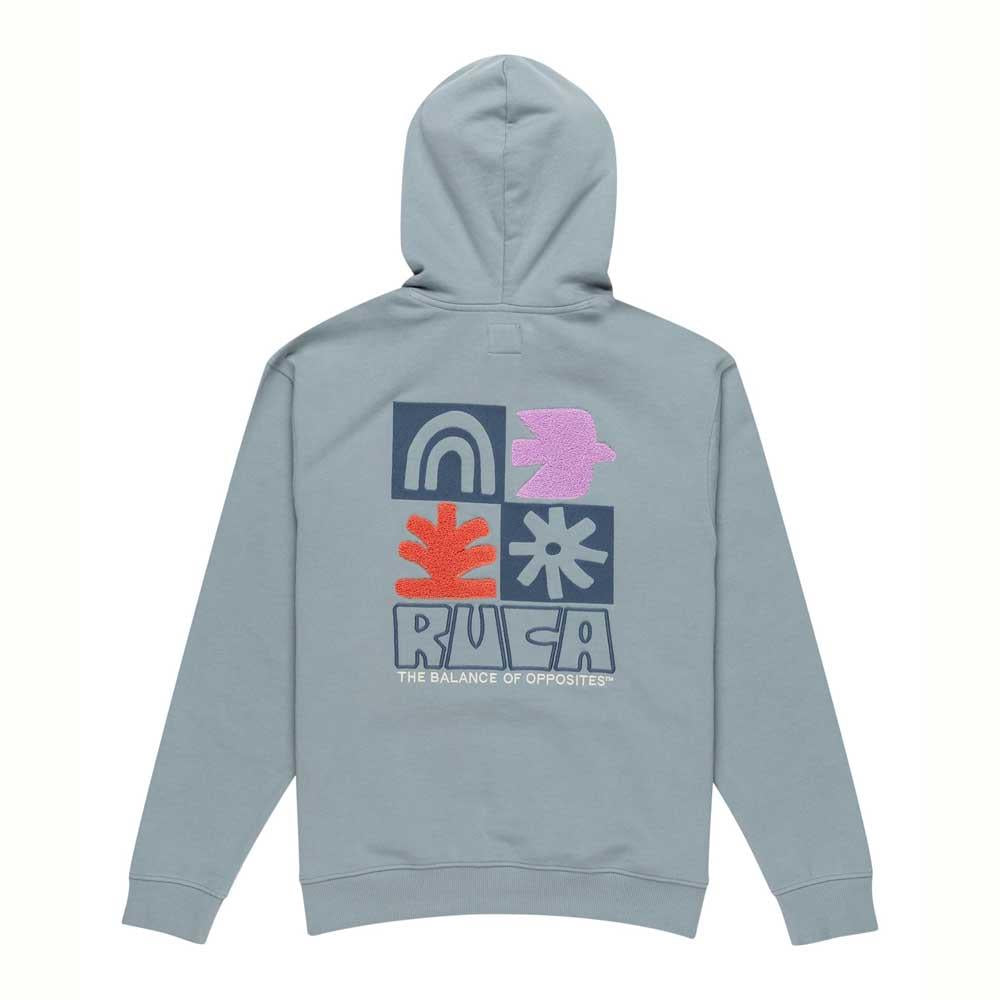 RVCA Mosaic Hooded Sweatshirt Lead Blue