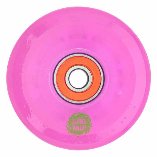 Slime Balls Skateboard Wheels Angler Light Ups OG Slime 78a Purple 60mm & Bronson G2 Bearings