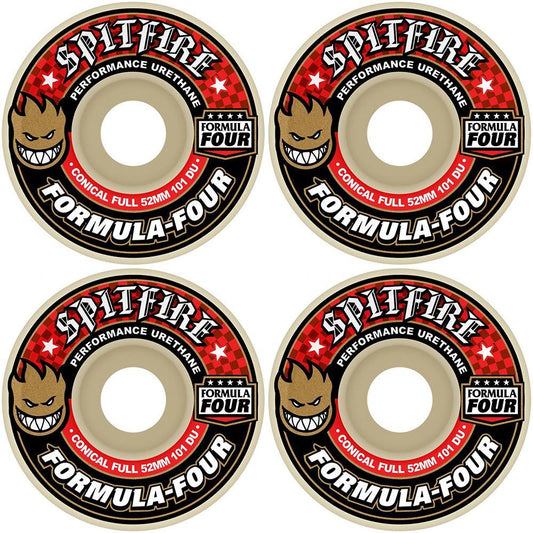 Spitfire Formula Four Wheels Conical Full 101DU Skateboard Wheels 52mm