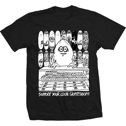 Skate Shop Day Support Your Local Fos Artwork T-Shirt Black