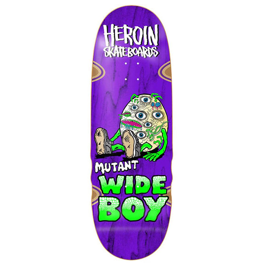 Heroin Skateboards Mutant Wide Boy Skateboard Deck 10.4"