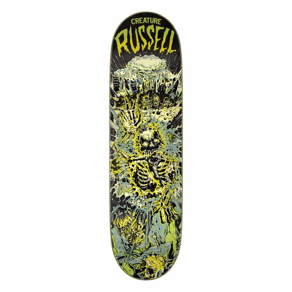 Creature Pro Skateboard Deck Russel Doomsday Black/White/Green 8.6"