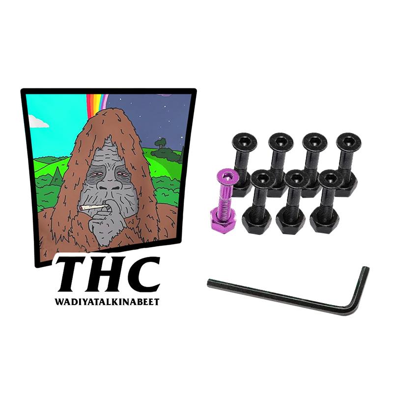 The Hardware Company THC LTD Sassy Refresh Skateboard Nuts & Bolts 1"