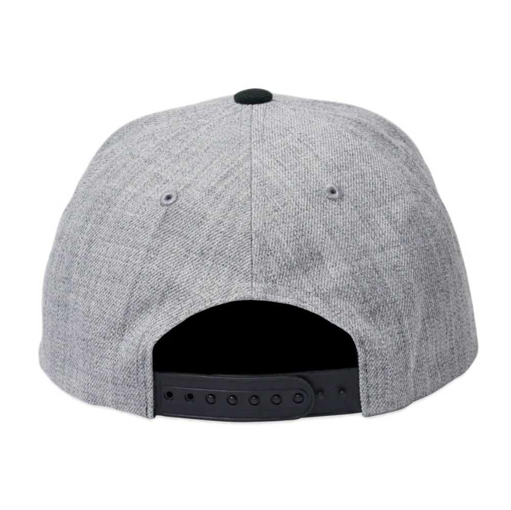 Brixton Crest NetPlus Snapback Cap Heather Grey Black One Size