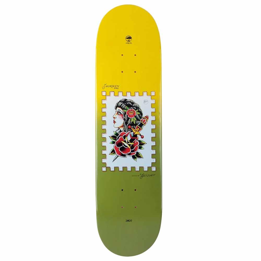 Arbor Shuriken Pro Getzlaff Skateboard Deck 8.5" Multi
