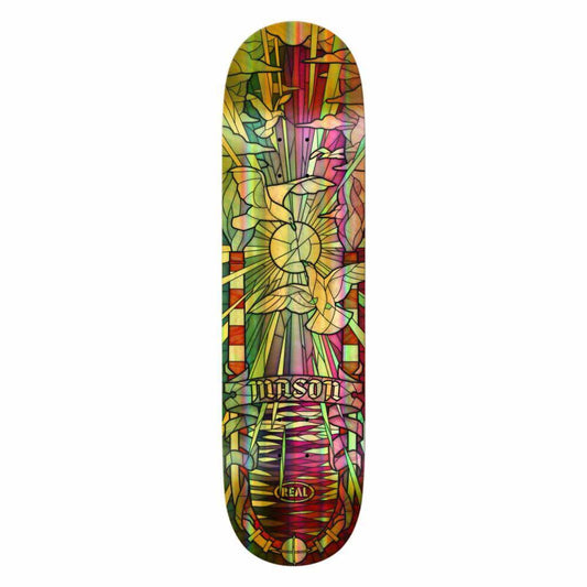 Real Skateboard Deck Mason Foil Holo Cathedral TF Gold Foil 8.25"