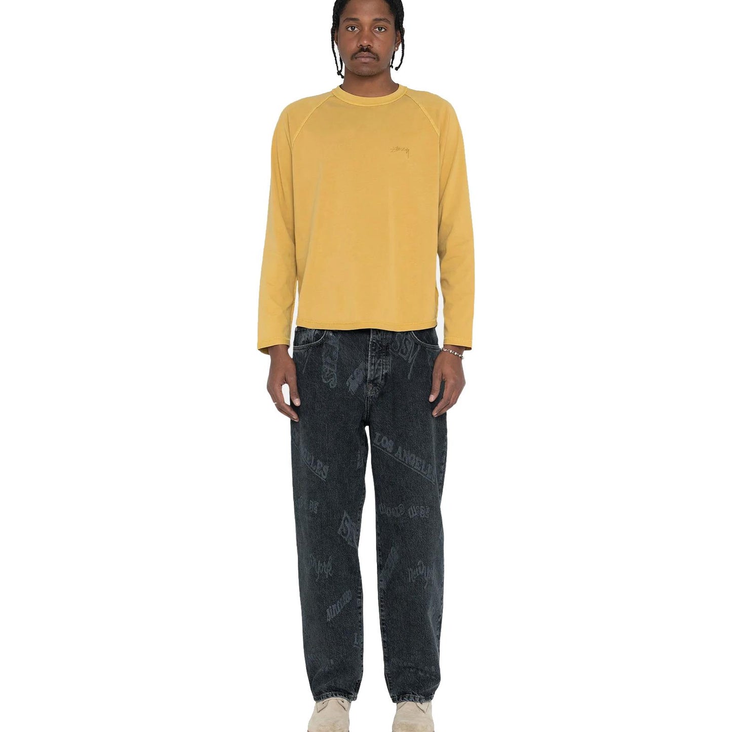 Stussy Inside Out Raglan Longsleeve Tee Mustard
