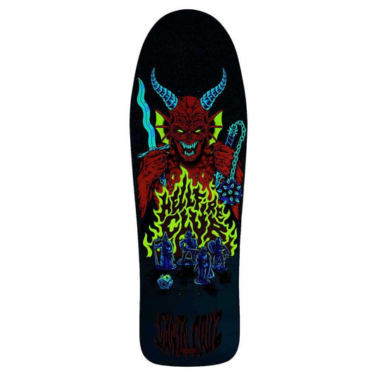 Santa Cruz X Stranger Things Knox Hellfire Skateboard Deck Blue 10"