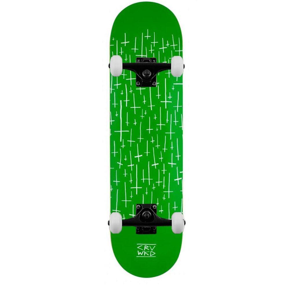 Carve Wicked Team Logo Complete Skateboard Green 8.25"