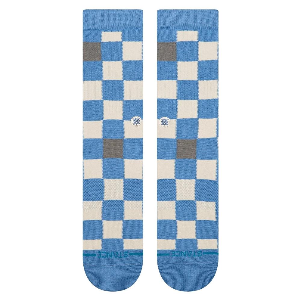 Stance Socks Chef Check Crew Capri Blue UK 7-11