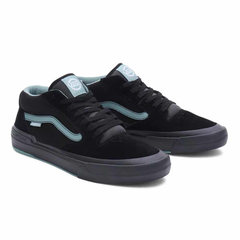 Vans BMX Style 114 Vulcanised Black Teal Skate Shoes