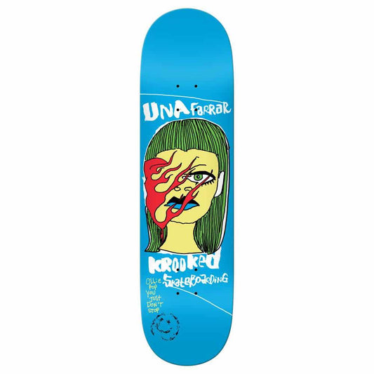 Krooked Pro Skateboard Deck UNA Don't Stop TF Blue 8.38"