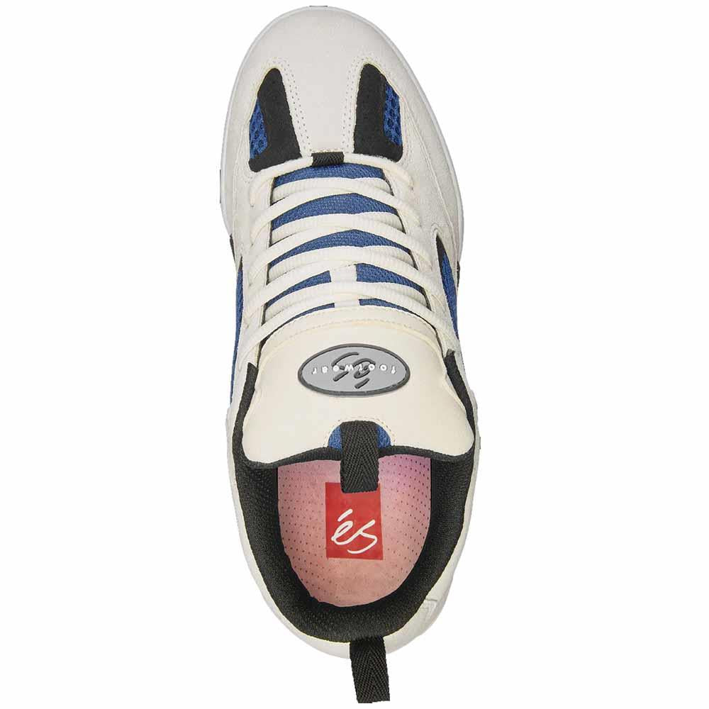 éS Footwear Quattro White Blue Black Skate Shoes