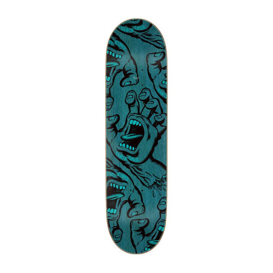 Santa Cruz Team Skateboard Deck Crowded Hand ATV Blue 8.25"