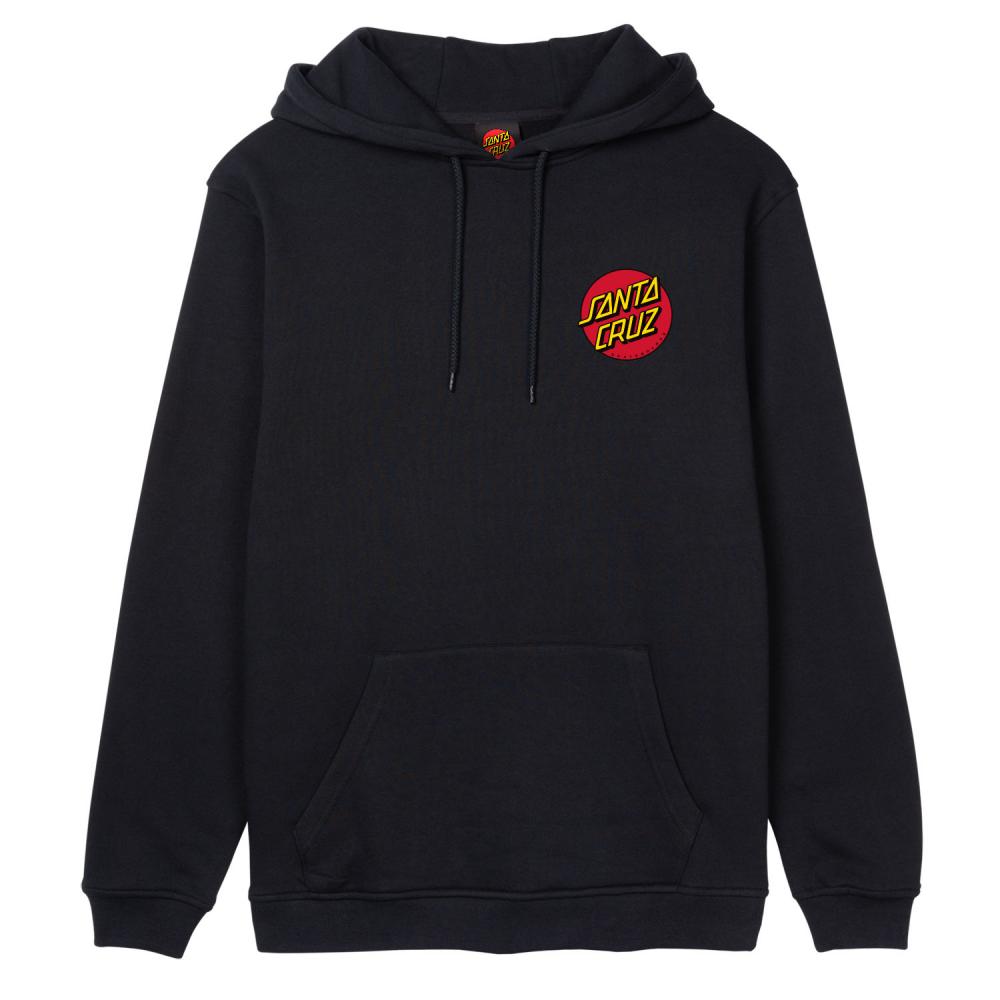 Santa Cruz Classic Dot Chest Hooded Sweatshirt Black Black Sheep Store