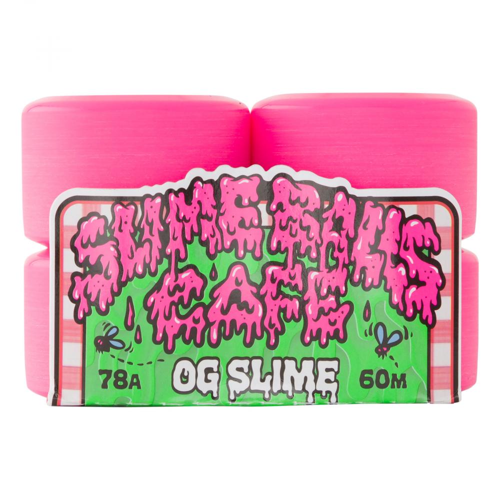 Slime Balls Skateboard Wheels OG Slime 78a Cafe Pink 60mm